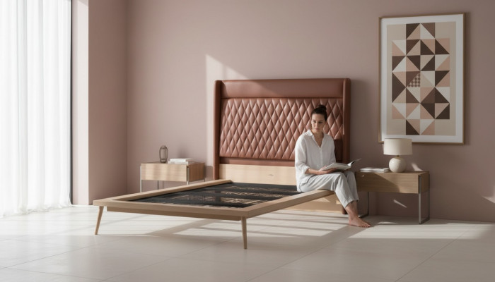 Design Better Kannerbett Jugendzëmmer Bett Holz Gepolstert 120x200cm