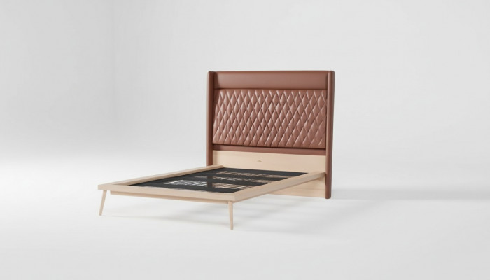 Design Better Kannerbett Jugendzëmmer Bett Holz Gepolstert 120x200cm