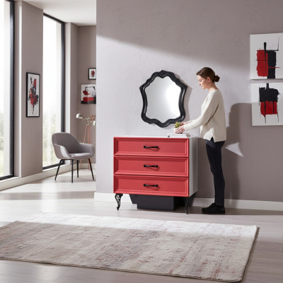 Klassesch Sideboard Kommode Schaf Schief Sall Schlofzëmmer Rout Holz