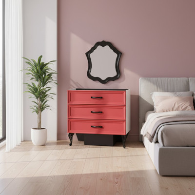 Klassesch Sideboard Kommode Schaf Schief Sall Schlofzëmmer Rout Holz