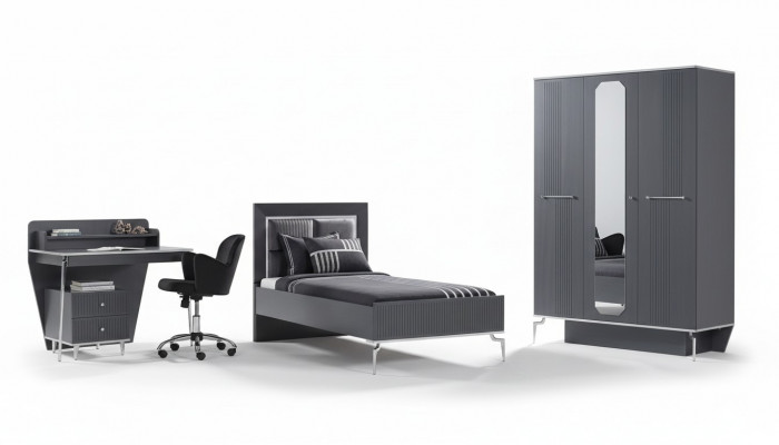 Design Jugendschlofkummer Schlofzëmmer Set Schaf Bett Schreifdësch 3tlg.
