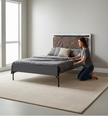 Teenager Better Eenzelbett Gro Bett Miwwelen Schlofzëmmer Eenzelbett