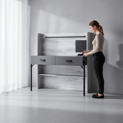Sekretär Schreifdësch Dësch 130x60x138 Schreifdëscher Dëscher Miwwelen Holz Computer