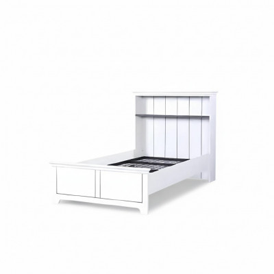 Holzbett Schlofkummer Design Luxusmiwwelen Jugendzëmmer Wäiss Klassesch
