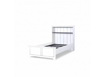 Holzbett Schlofkummer Design Luxusmiwwelen Jugendzëmmer Wäiss Klassesch