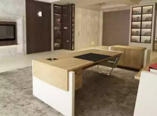Schreifdësch Canapé Dësch Akteschaf Komod modernes bronges Holz