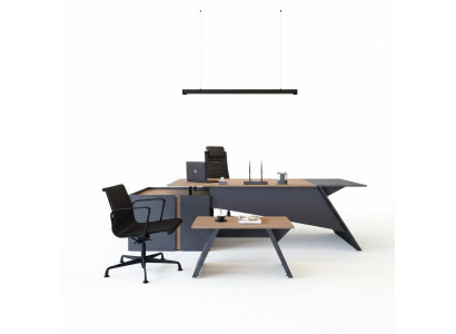 Luxus Büro Miwwel Ariichtung Schreifdësch Dësch Akteschaf Set 3 Deeler