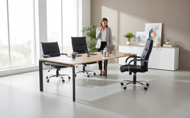 Groussen Konferenztësch Versammlungstëscher Luxus Holztëscher Büro Miwwelen