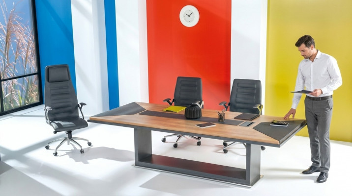Komfortabel stilvollen Konferenztësch Schreifdësch Büro-Miwwelen Holz