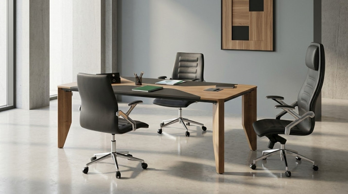 Konferenzdësch Büro Miwwel Ariichtung Büro Dësch 220x100 cm Konferenzdësch