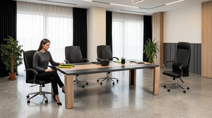 Héichwäerteg Konferenztische fir effizient Bespriechungen a Meetings.