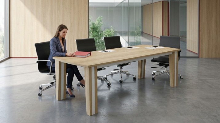 Grousse Holzdësch Versammlungsdëscher Luxus Konferenzdësch Büro Miwwelen Modern