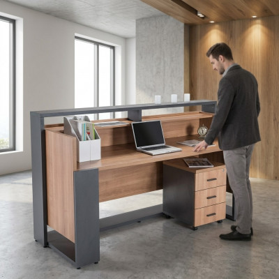 Designer Dëscher fir Receptioun Receptioun Hotel Büro Ausstellungstisch nei