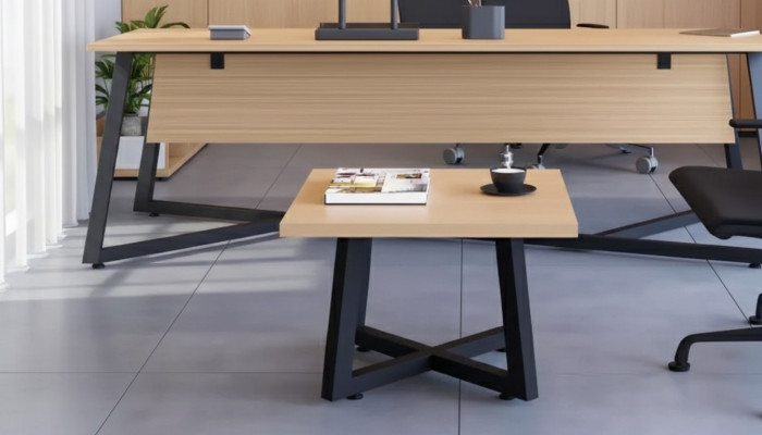 Designer Couchtisch Luxus Brongen Niewendësch Büro Holz Miwwelen Stylvoll