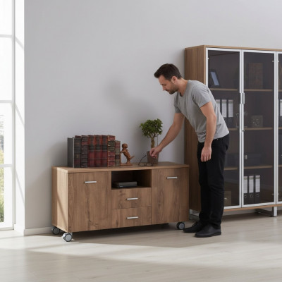 Designer Luxus Kommode Bürogezei Houzschaf Konsol Aarbechtszëmmer
