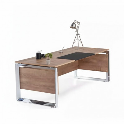 Modernt brong Schreifdësch Büro Miwwelen Holz Aarbechtszëmmer Design Stil