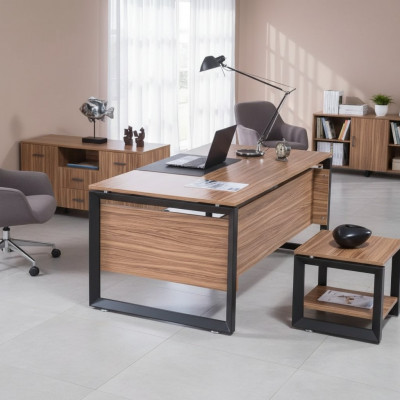 Designer brongen Schreifdësch Luxus Büro Miwwelen Holz Stilvoll Ariichtung