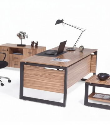 Designer brongen Schreifdësch Luxus Büro Miwwelen Holz Stilvoll Ariichtung