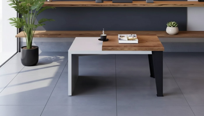 Modernen zweefaarwege Couchtisch Luxus Säitentablett Büro Holzmiwwelen