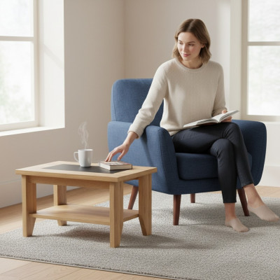 Brongen Dësch Designer Holzmiwwelen Wunnzëmmer Designer Büro Dësch
