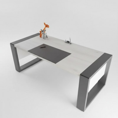 Modern wäissen Schreifdësch Designer Büro Miwwel Holz Dësch Aarbechtszëmmer
