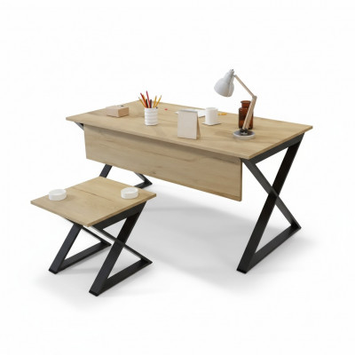 Moderne hellbrong Holzdësch Aarbechtsdëscher Büro Miwwelen Designer Steem.