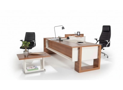 Chef Desch Schreifdësch Brongen Büro Dëscher Set Büro Ariichtung 3tlg Komplett