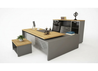 Héichwäertegt, modern Büro-Set aus robustem Holz an elegantem Stil
