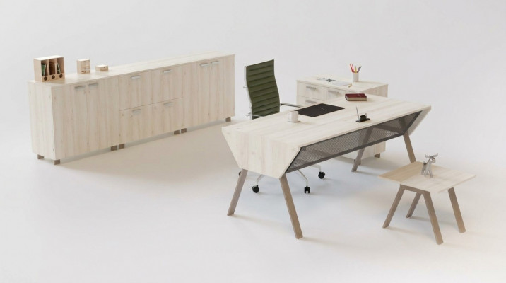 Luxuriéise Büro-Set am elegante modernen Stil aus héichwäertegem Holz