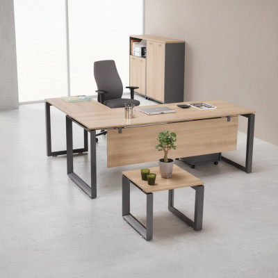 Exklusiv Büro Miwwelen Eckschrëftschaf Kommoud Dësch 2x Akteschiefen