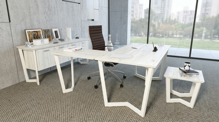 Pult Büro Kommode Eckpult Büro Garnitur Akteschaf 3-deeler.