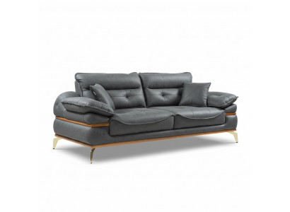 Modern groi Sofa am Wunnzëmmer Exklusivt 3-Sëtz-Sofa