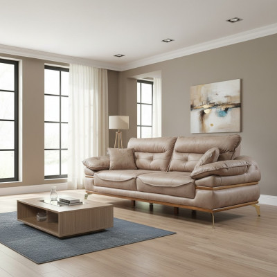 Modern brongt Sofa am Wunnzëmmer Exklusiv 3 Sëtz Sofa