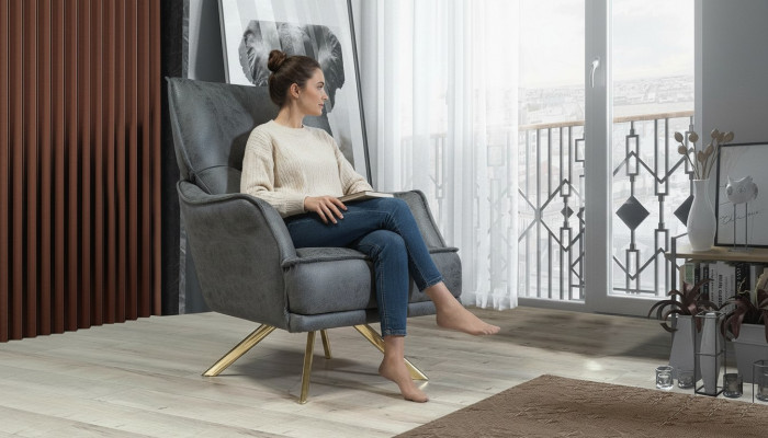 Gräifen Eenzuesseg Exklusive Fotell Lounge Club 1-Sëtzer Luxus Eenzuesseg