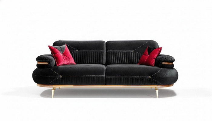 Exklusiv 3-Sëtz-Sofa modern neit Textildesign Wunnzëmmer