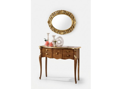 Klassesche Konsolendësch Bruenen Holzdësch Wunnzëmmer Designer Miwwelen