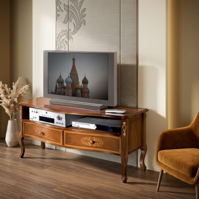 Klassesche TV-Schaf, Wunnzëmmer Miwwelen TV-Stänner, Holzdesign, Nei