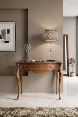 Braunen Luxus-Konsolendësch Schouflade Holzmöbel Schlofzëmmer Design Nei