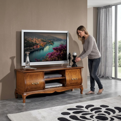 Klassesche brongen TV-Ständer Luxus Loungebord Wunnzëmmer Miwweldesign