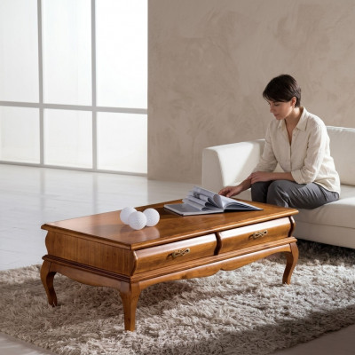 Couchtisch Klassesch Stil Wunnzëmmer Dësch Tiräng Miwwelen Design