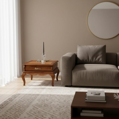 Klasseschen Wunnzëmmer Couchdësch Schëff Hëlzeméibelen Stil Design Neit