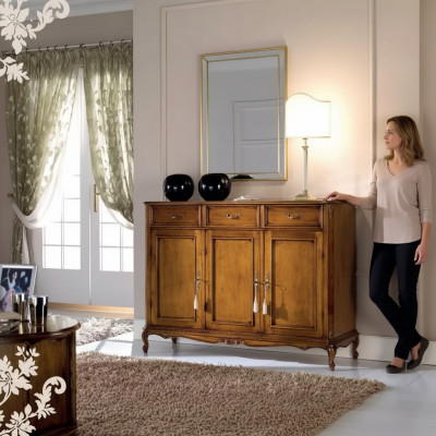 Sideboard brongen Holzschaf klassesche Stil Wunnzëmmer Kommode Kommoden