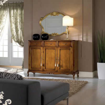 Sideboard brongen Holzschaf klassesche Stil Wunnzëmmer Kommode Kommoden