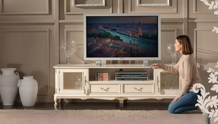 RTV Ständer Sideboard Niewentësch tv Ständer Schaf Regaler Kommoden Schiefertën.