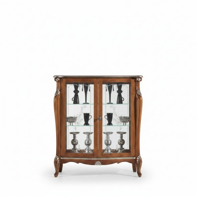 Brong Glasvitrine Wunnzëmmer Holz Säitbord Luxus Vitrine Schaf Regal