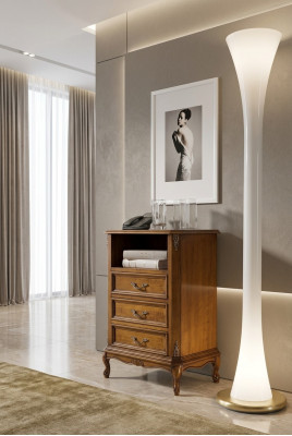 Klassesch Kommode Holzmöbel Brong Wunnzëmmer 3 Schief Design Luucht