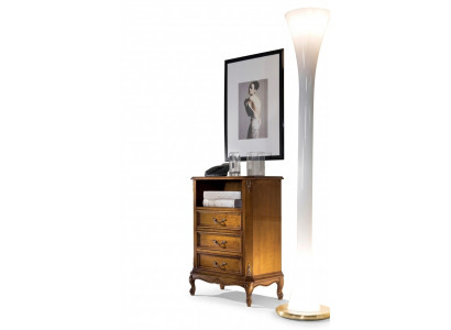 Klassesch Kommode Holzmöbel Brong Wunnzëmmer 3 Schief Design Luucht