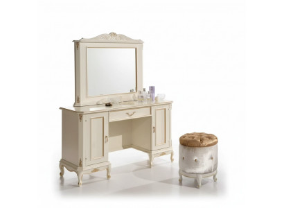 Schick wäiss Kommode Spigel klassesche Miwwel-Set vu Sideboard Kommoden