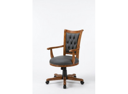Moderne Chefsessel Bürosmiwwel Dréistull Holzgestell Klassesch Design