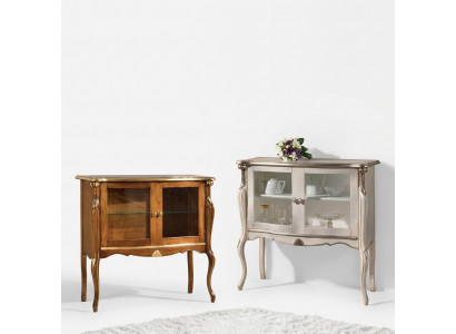 Klassesch Luxus Vitrine Wunnzëmmer Holz Miwwelen Vitrinn Design Miwwelen